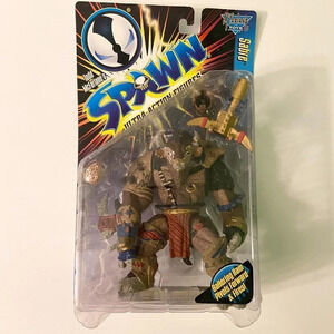 Vintage 1997 Spawn Series 8 Sabre Action Figure  McFarlane Toys Card Warped